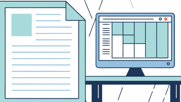 document on the table and computer 21