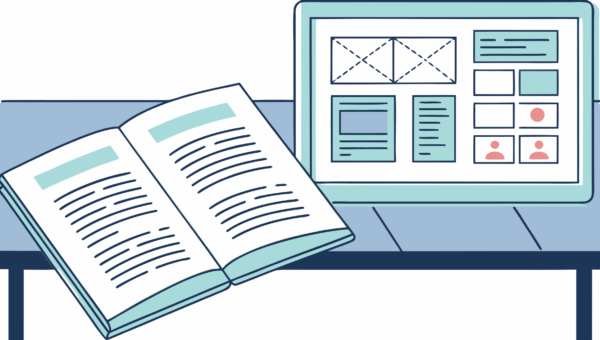 document on the table and computer 31