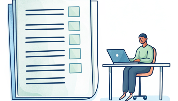 document on the table and computer 41