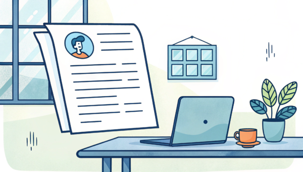 document on the table and computer 75